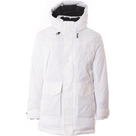 RUBBER & CO giaccone bianco con cappuccio