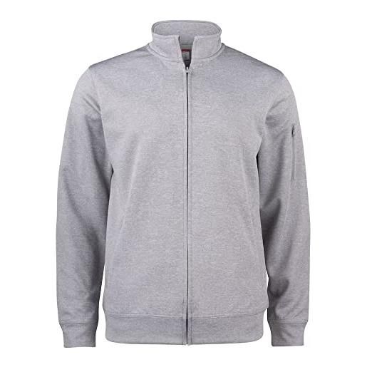 Clique active cardigan sweater, grey melange, s