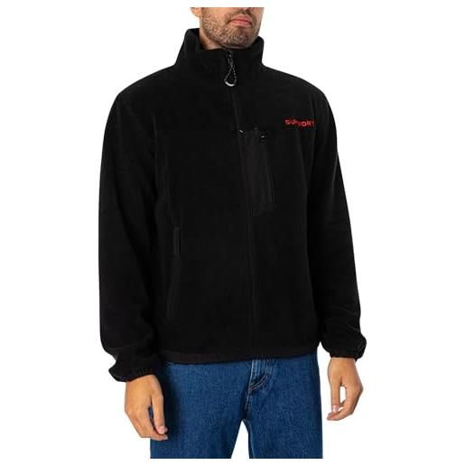 Superdry code fleece trekker jacket giacca, nero, m uomo