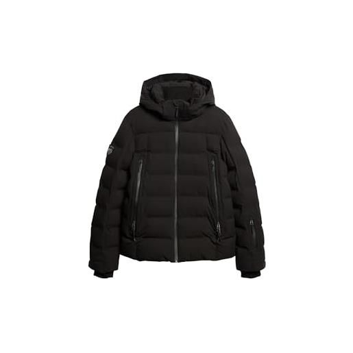 Superdry sci radar luxe puffer jacket giacca, nero, s uomo