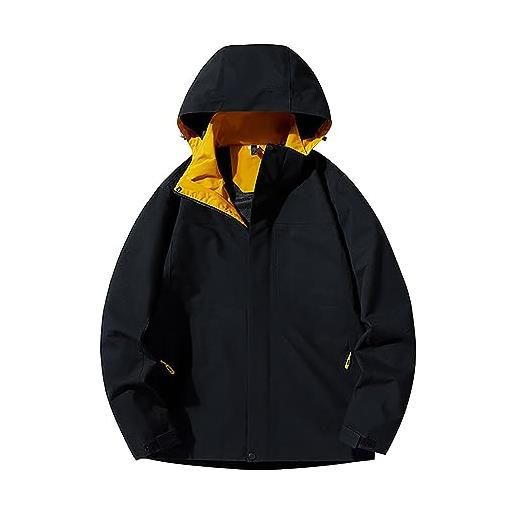 Generic giubbotto uomo xxl - giacca da esterno leggera antivento con cappuccio da uomo per viaggi escursionistici giacca elegante 6xl