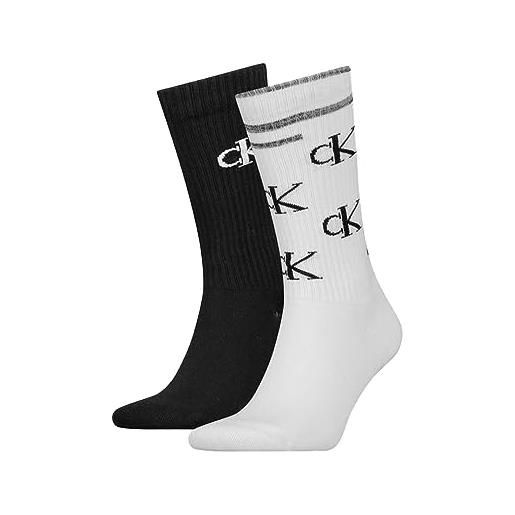 Calvin Klein scattered logo crew socks 2 pairs eu 40-46
