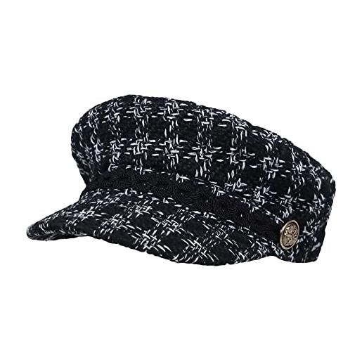 MarkMark cappello invernale da donna in lana baker boy berretto da strillone krg1427, nero , m