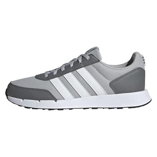 adidas run50s, scarpe da ginnastica unisex-adulto, core black ftwr white grey six, 45 1/3 eu