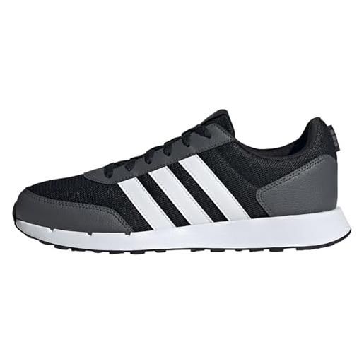 adidas run50s, scarpe da ginnastica unisex - adulto, core black ftwr white grey six, 45 1/3 eu