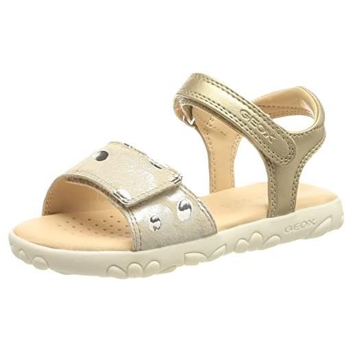 Geox j sandal haiti girl, platinum beige, 35 eu