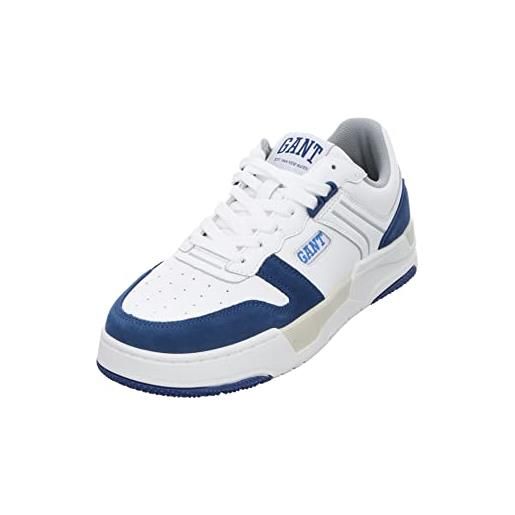 GANT footwear brookpal, scarpe da ginnastica uomo, white/blue, 44 eu