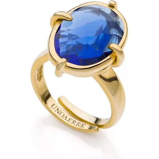 Unoaerre anello donna blu Unoaerre 2263 regolabile con cristallo bronzo