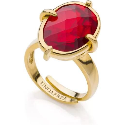 Unoaerre anello donna rosso Unoaerre 2272 regolabile con cristallo bronzo