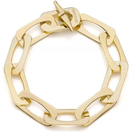 Unoaerre bracciale donna dorato Unoaerre 2348 catena quadra piatta dinamica bronzo