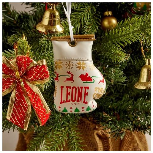 LEONE 1947 piccolo guanto da boxe decorativo per l'albero di natale, addobbo natalizio unisex adulto, rosso, taglia unica