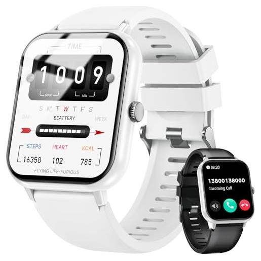 TAOPON smartwatch uomo donne orologio fitness: 1.83 smart watch orologi effettua risposta con chiamate pressione sanguigna contapassi bluetooth sportivo activity tracker impermeabile ip67 per android ios