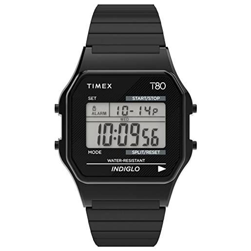 Timex orologio digitale quarzo unisex con cinturino in acciaio inox tw2r67000
