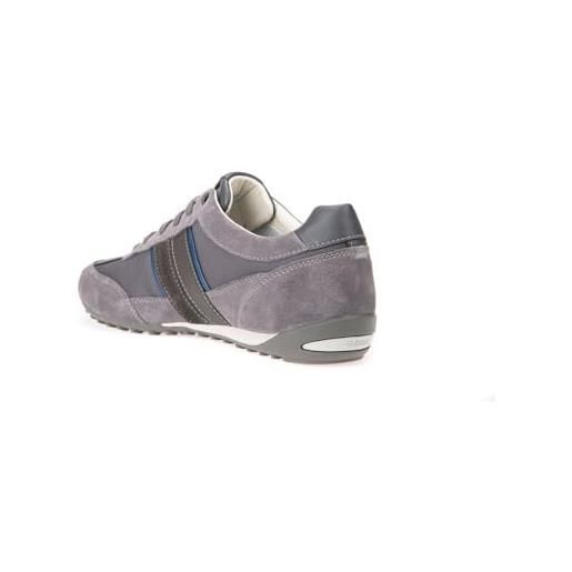 Geox u wells c, sneakers uomo, grigio (dk grey), 41 eu