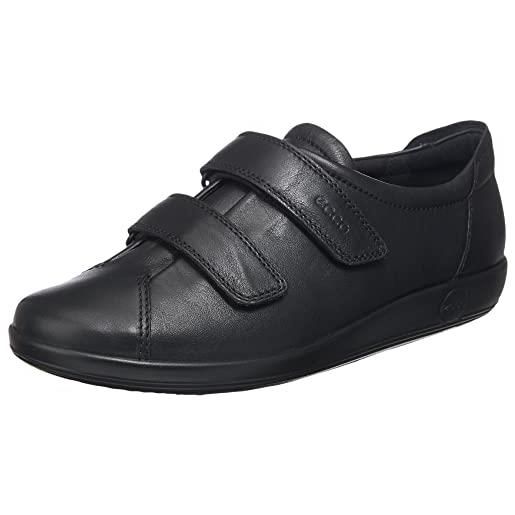 ECCO soft 2, sneakers, donna, nero (black with black sole), 42 eu