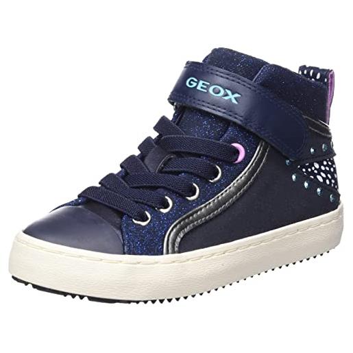Geox j kalispera girl m, sneakers bambine e ragazze, blu (navy), 26 eu