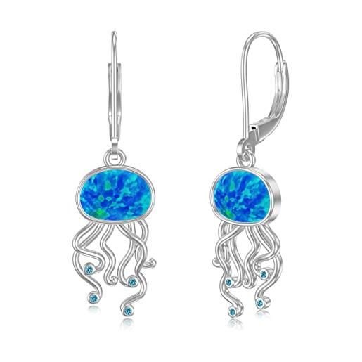 VONALA orecchini blu opale medusa orecchini in argento sterling 925 oceano gioielli medusa per donne/ragazze, argento sterling