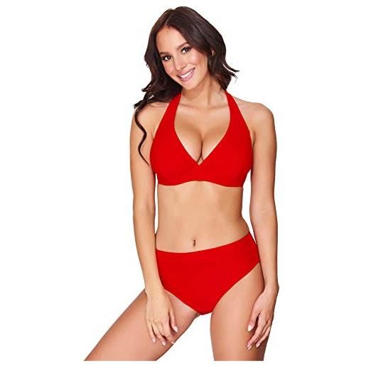 Merry Style coordinato bikini donna 74rn24(rosso vinaccia(5288), eu(90e/44)=it(5e/50))