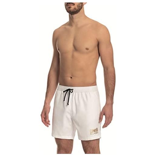 Cavalli Class costume pantaloncini boxer mare colore bianco qxh00g sb053 (52 xl it uomo)