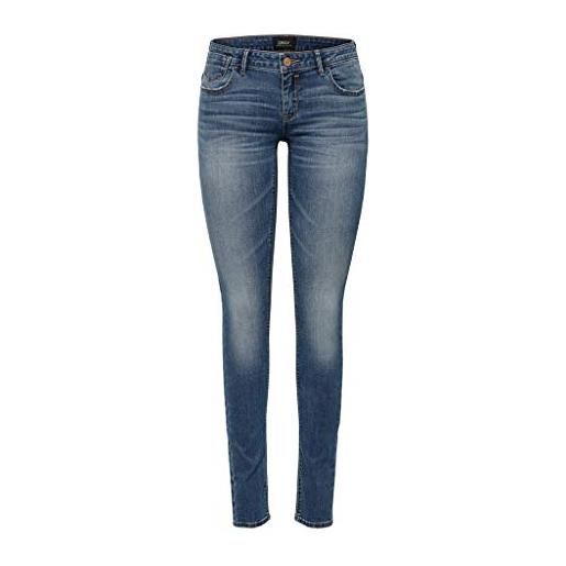 Only onlcoral superlow skinny fit, jeans donna, blu (dark blue denim), 27w / 34l
