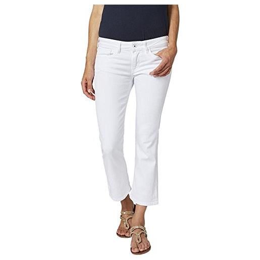 Pepe Jeans piccadilly 7/8 pl202288 jeans slim, bianco (denim optic white ta2), 32w / 32l donna