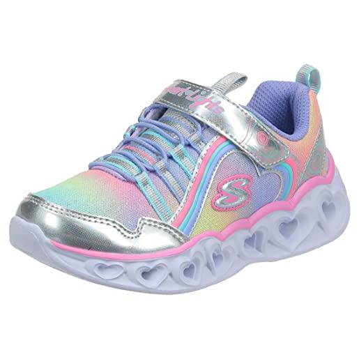 Skechers heart lights rainbow lux, scarpe da ginnastica bambine e ragazze, smlt, 24 eu