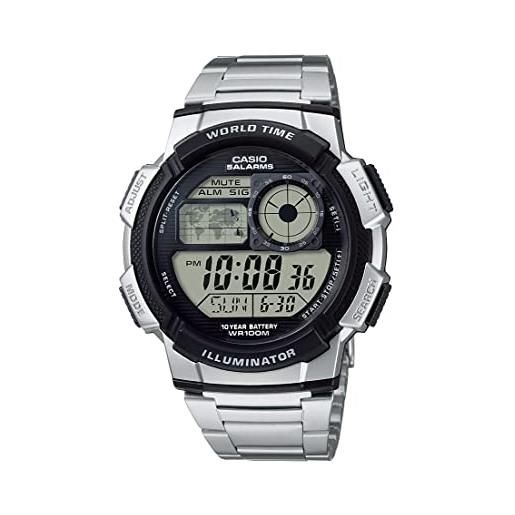 Casio sports ae1000wd-1av - orologio da polso analogico - digitale, argento