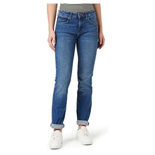 Wrangler straight jeans, blu (airblue), 26w / 32l donna
