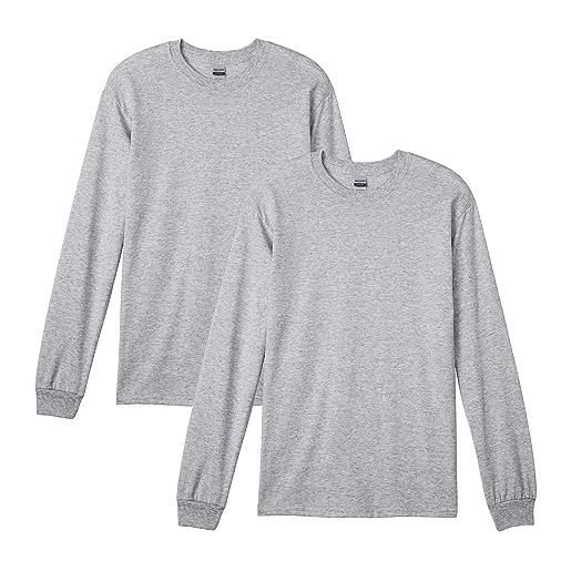 Gildan maglietta da uomo a maniche lunghe dry. Blend, stile g8400, confezione da 2 camicia, bianco, m (pacco da 2)