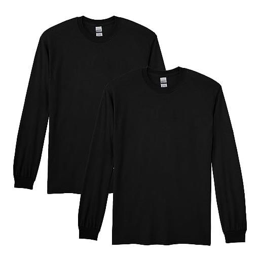 Gildan maglietta da uomo a maniche lunghe dry. Blend, stile g8400, confezione da 2 camicia, grigio chiaro, l (pacco da 2)
