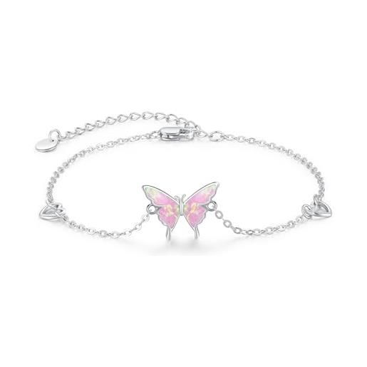 CUOKA MIRACLE collana con ciondolo a forma di farfalla, in argento sterling 925, con farfalla, regalo di natale per ragazze e bambini, argento sterling