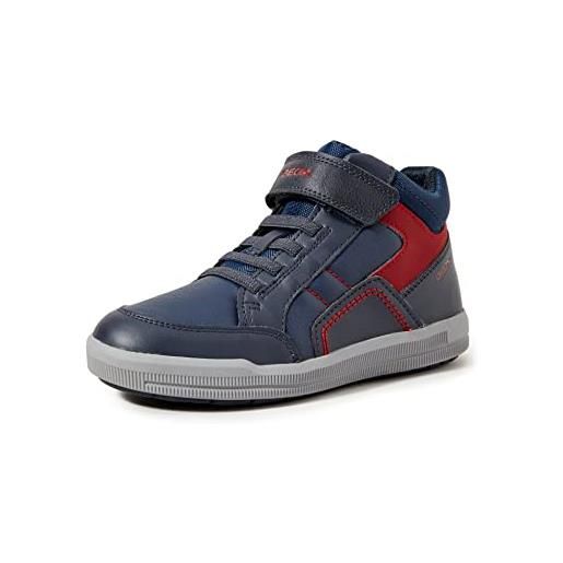 Geox j arzach boy a, sneakers bambini e ragazzi, blu/rosso (navy/red c0735), 30 eu