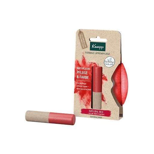 Kneipp cura delle labbra colorate natural red, cura naturale e colore per labbra colorate curate 35 g