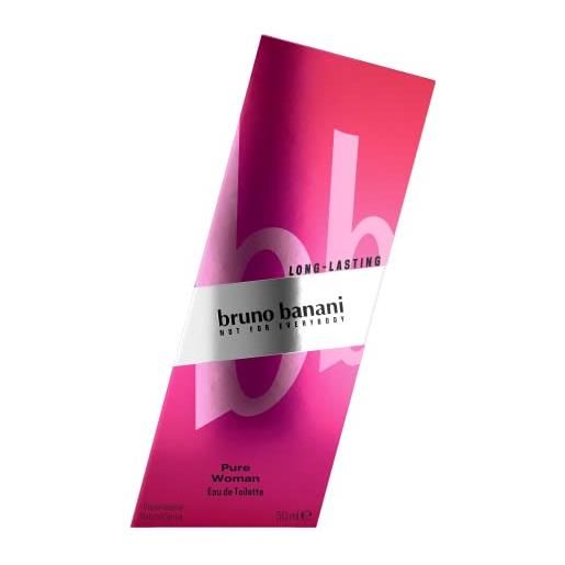 Bruno Banani pure woman - eau de toilette natural spray - profumo da donna - confezione da 1 (1 x 50 ml)