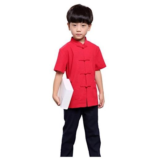 Interact China 100% fatto a mano ragazzi kung fu tai chi arti marziali costume bambini camicia #102