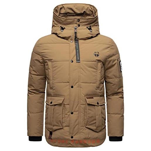 STONE HARBOUR giacca invernale da uomo con cappuccio admaroo s-3xl, marrone chiaro, m