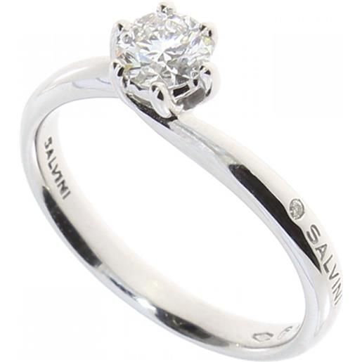 Salvini anello solitario lavinia in oro bianco con diamante 1.01 ct. F vs1