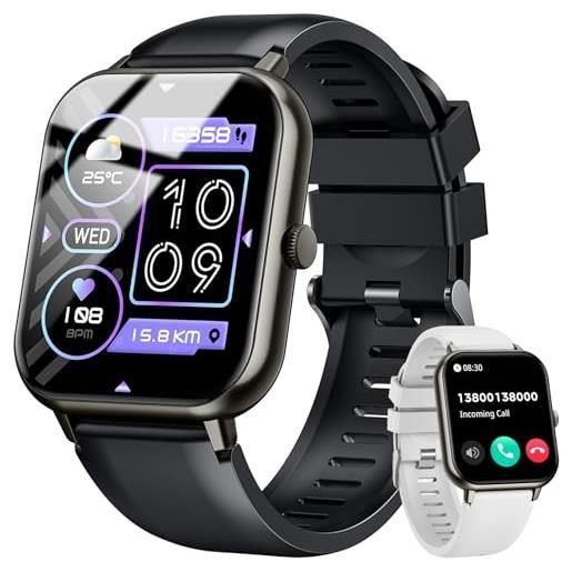 TAOPON smartwatch uomo donne orologio fitness: 1.83 smart watch orologi effettua risposta con chiamate pressione sanguigna contapassi bluetooth sportivo activity tracker impermeabile ip67 per android ios