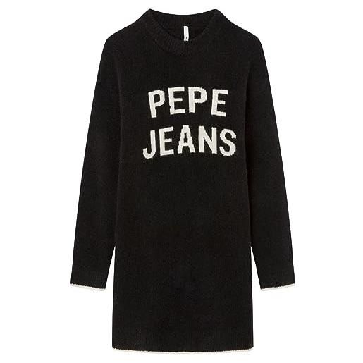 Pepe Jeans veronique, vestito bambine e ragazze, nero (black), 10 anni