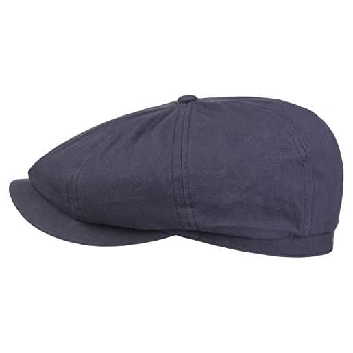 LIPODO berretto newsboy washed cotton uomo - cap con visiera primavera/estate - xl (59-60 cm) blu scuro