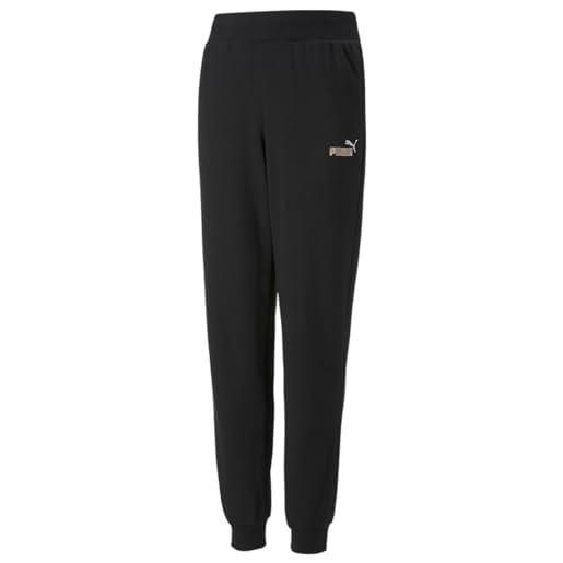 PUMA ess+ bloom sweatpants tr cl g pantaloni della tuta, salmone nero, 12 anni unisex-bimbi