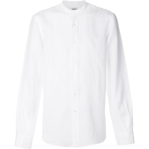 ASPESI camicia con colletto alla coreana - bianco