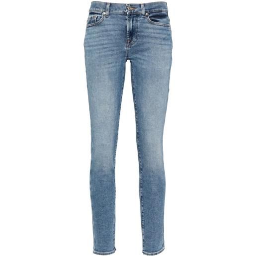 7 For All Mankind jeans skinny roxanne con vita media - blu