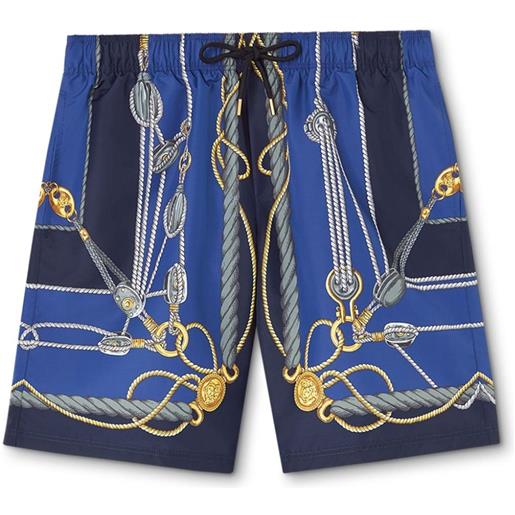 Versace costume da bagno con stampa - blu