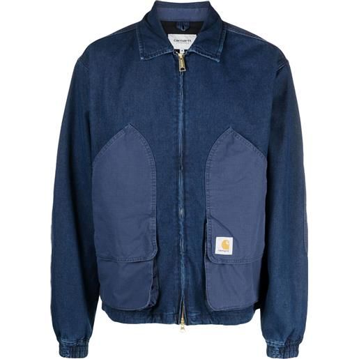 Carhartt WIP giacca-camicia denim con zip - blu
