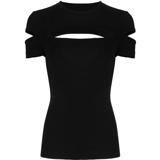 Helmut Lang t-shirt con dettaglio cut-out - nero