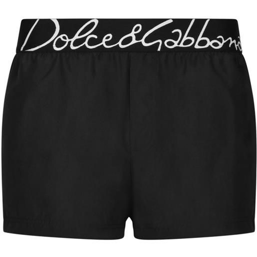 Dolce & Gabbana costume da bagno con banda logo - nero