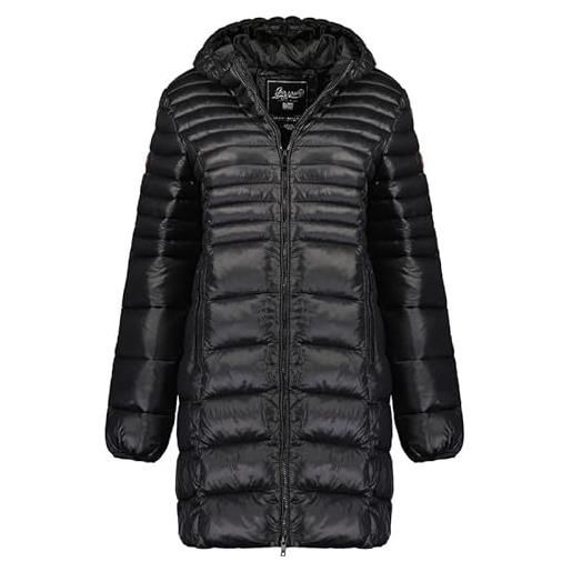 Geographical Norway bodet lady - giacca donna imbottita calda autunno-invernale - cappotto caldo - giacche antivento a maniche lunghe e tasche - abito ideale (grigio scuro l)