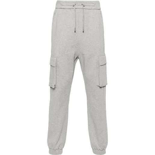 Balmain pantaloni sportivi con stampa - grigio