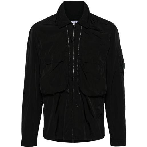 C.P. Company giacca-camicia con cappuccio - nero